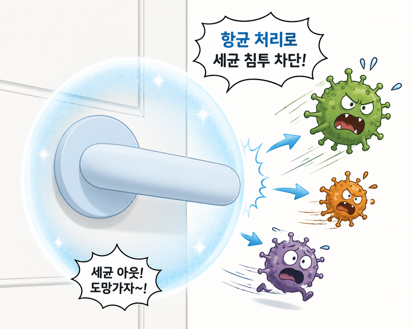 100% 국산 뉴앙팡 방문손잡이 파스텔색상 미니 안전 도어락 이미지 2