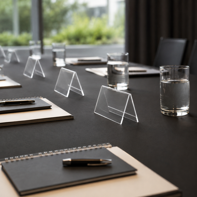 아크릴 A형 카드꽂이 테이블 이름표 가격표 안내판 POP 명함 메뉴판 꽂이 - 상품 이미지