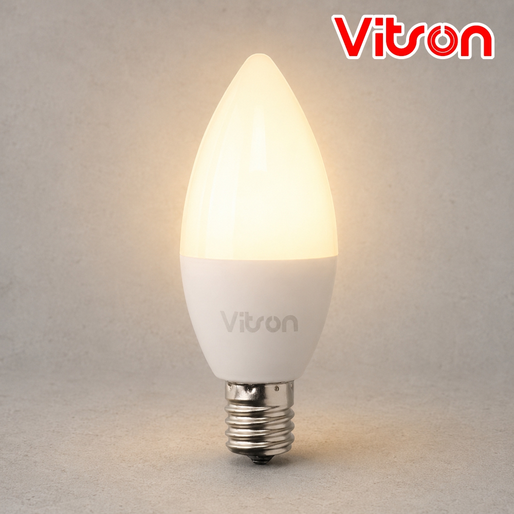 LED 촛대구 전구 LF1 5W E17 불투명 전구색 매장 카페 줄조명 램프 비츠온 - 상품 이미지