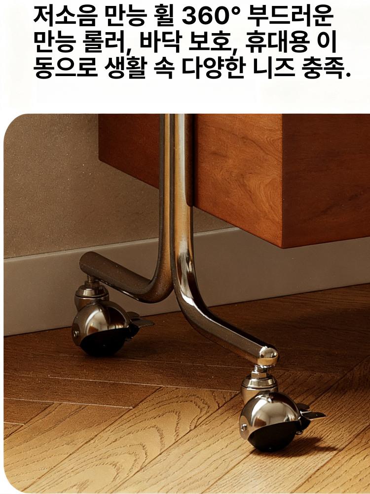 행거 스탠드 옷가게 스텐레스 의류창고 이동식 80x183cm 체리 - 상세 이미지 5