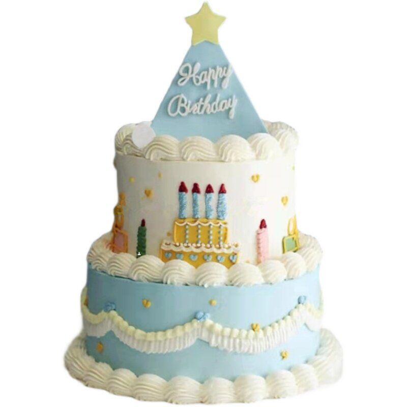 모형 케이크 2단 3단 생일파티 촬영용 장식 케이크 01 8+6 (8-9cm) - 상세 이미지 2