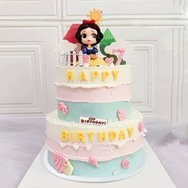 모형 케이크 2단 3단 생일파티 촬영용 장식 케이크 01 8+6 (8-9cm) - 상세 이미지 3