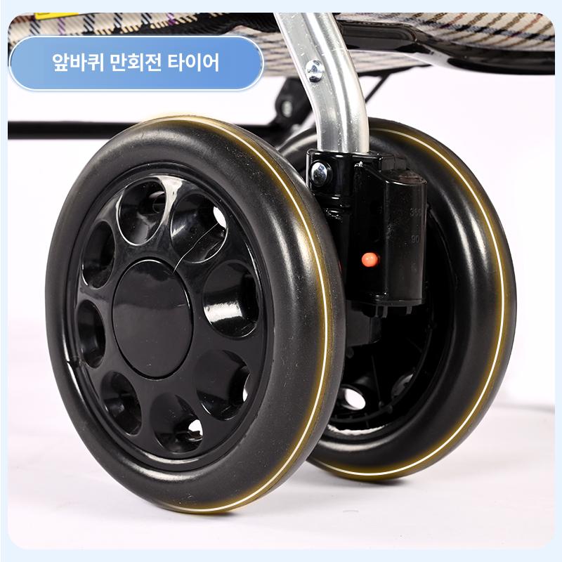 노인용 접이식 쇼핑카트 경량 휴대용 시니어 장보기 보조 카트 표준 42cm - 상세 이미지 5