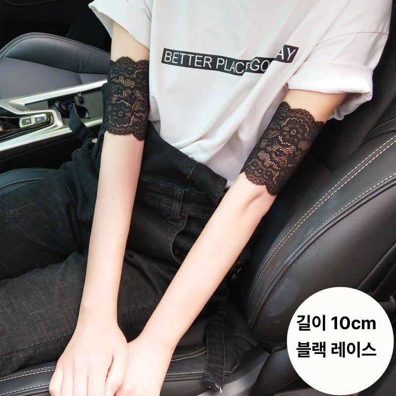 손목 가리개 타투 커버 쿨토시 흉터 문신 자외선 가리기 통기성 팔 팔목 보호대 밴드 슬리브 길이 6.5cm 블랙 S - 상세 이미지 3