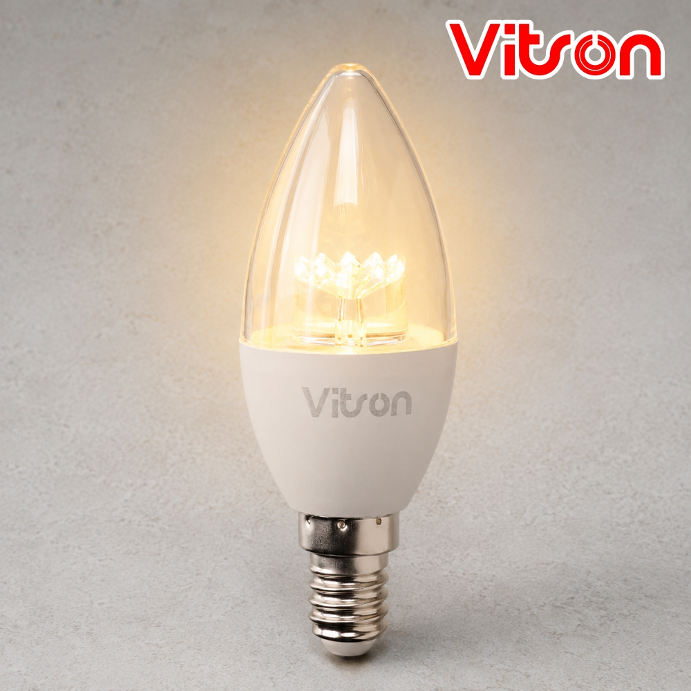 LED 촛대구 전구 CL1 5W E14 투명 전구색 매장 카페 줄조명 램프 비츠온 - 상품 이미지
