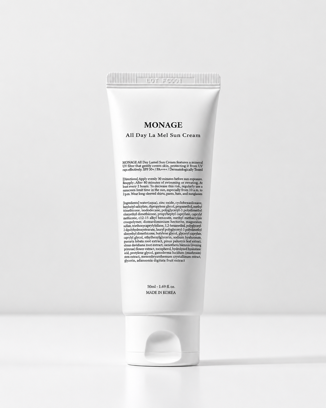모나쥬 올데이 라멜 썬크림 논나노 무기자차 SPF 50+ 비건 부드러운 발림성 촉촉 수분 눈시림X 백탁X 끈적임X 기름짐X  UV 자외선 차단 - 상품 이미지
