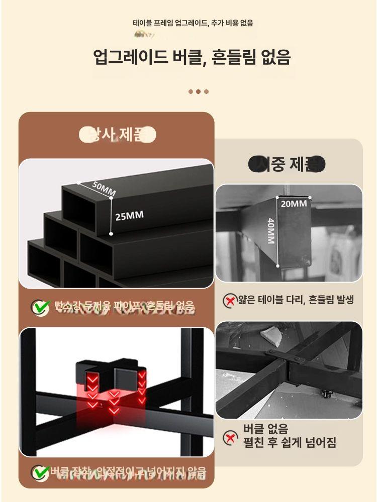 원형 테이블 접이식 책상 원목 둥근 원탁 탁자 1.3m 클래식 - 상세 이미지 4
