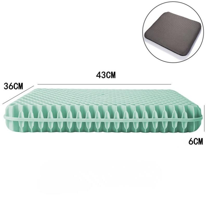 (2개세트) TPE 젤리 방석 두툼한 6cm 사무실 의자 여름 쿨 매쉬 통풍 운전석 차량용 쿠션 - 상품 이미지