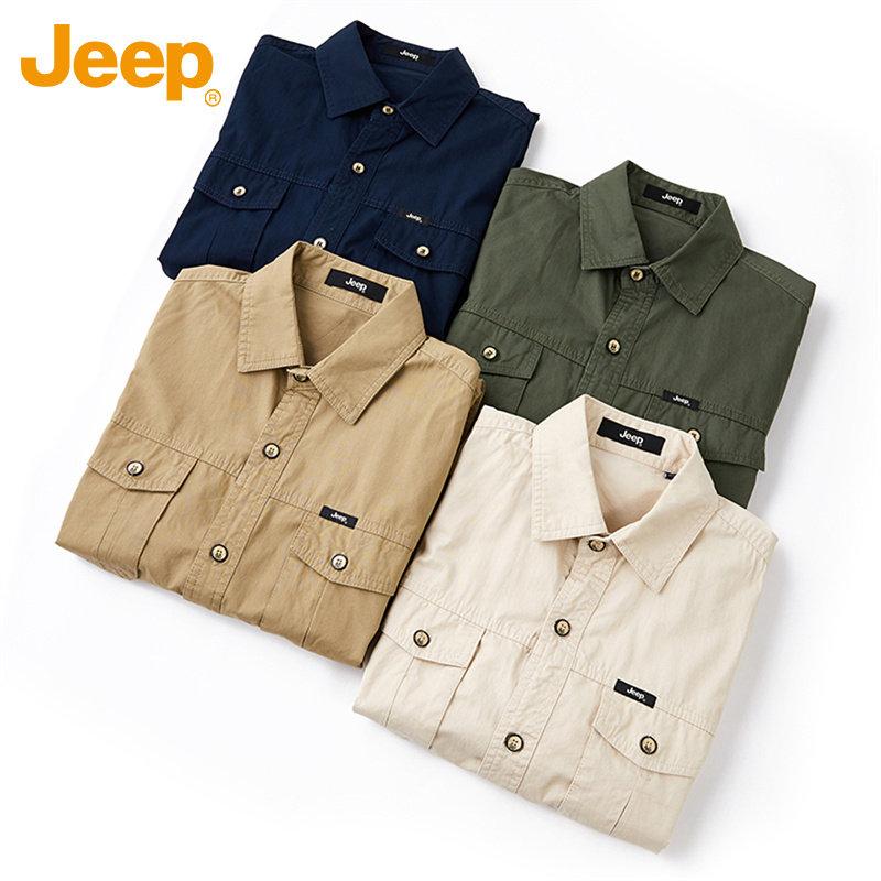 JEEP Spirit 남성 반팔셔츠 여름 카라 남방 순면자켓 지프 - 상세 이미지 2
