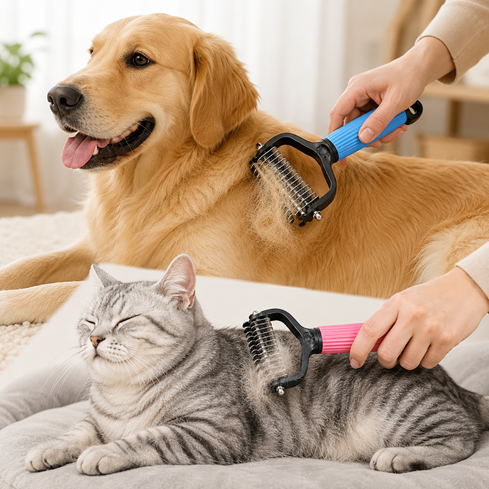 강아지 고양이 빗 털 엉킴 브러쉬 엉킨 관리 죽은털 제거 클린 그루밍 반려동물 그루믹스 - 상세 이미지 3