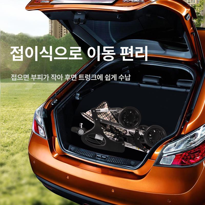 노인용 접이식 쇼핑카트 경량 휴대용 시니어 장보기 보조 카트 표준 42cm - 상세 이미지 4