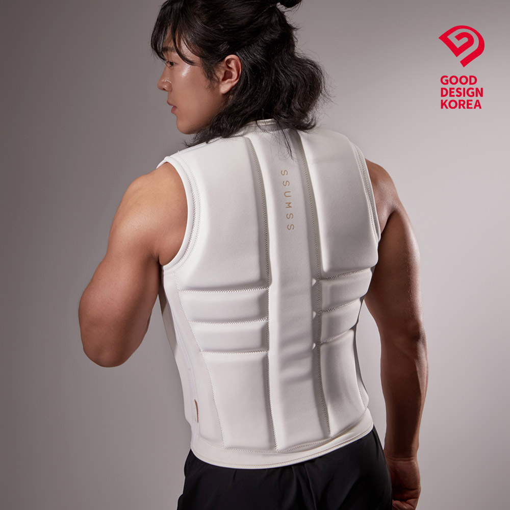 썸쓰 구명조끼 성인 남자 여자 경량 라이프자켓 슬림핏 웨이크베스트 PRO 화이트, 60kg - 상세 이미지 3