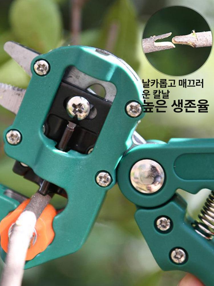 조경가위 새싹 테이프 정원 커터 식물 과일나무 도구 딥그린 - 상세 이미지 3