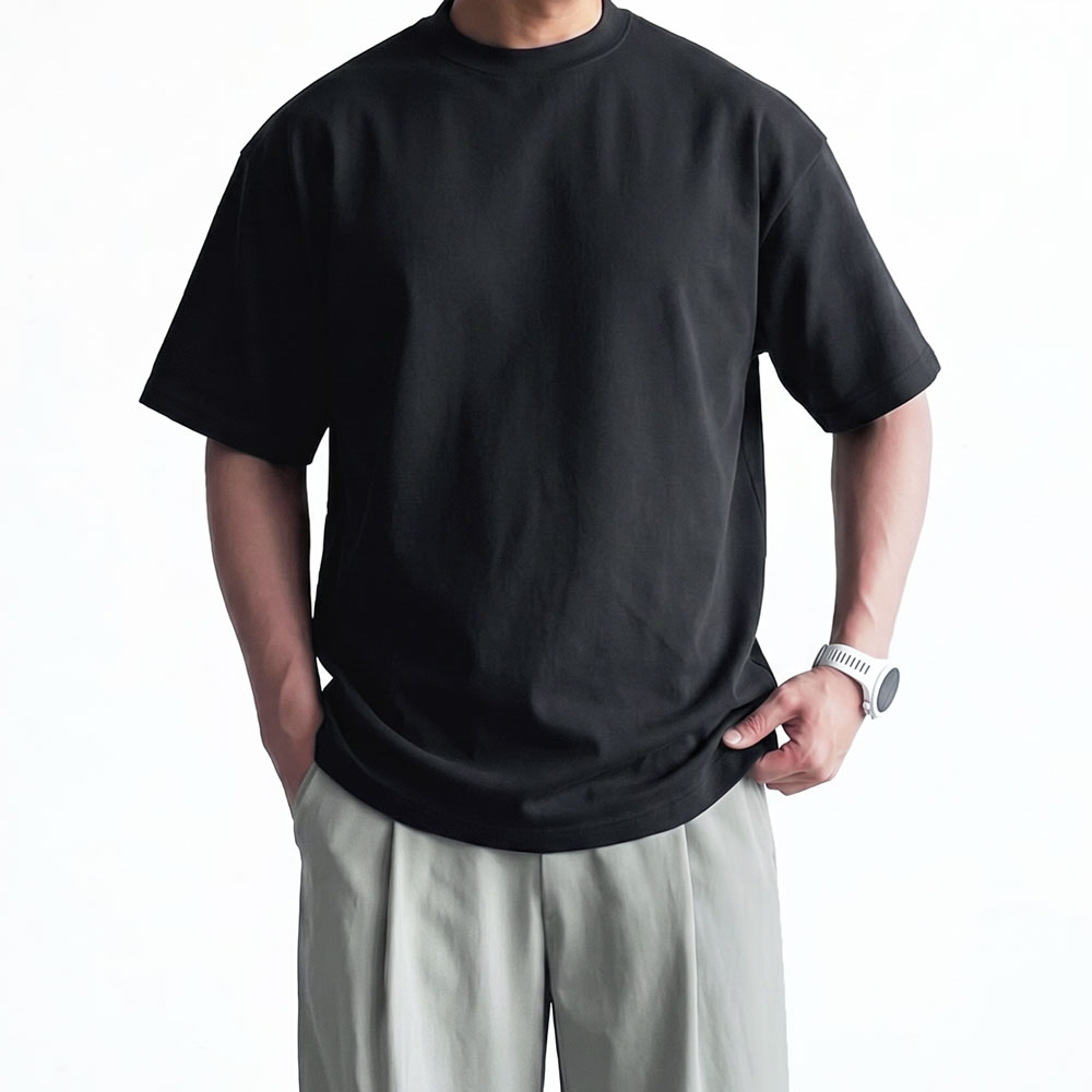 1+1 남자쿨티셔츠 남자오버핏반팔 남자무지반팔티 남자쿨티 - 상세 이미지 2