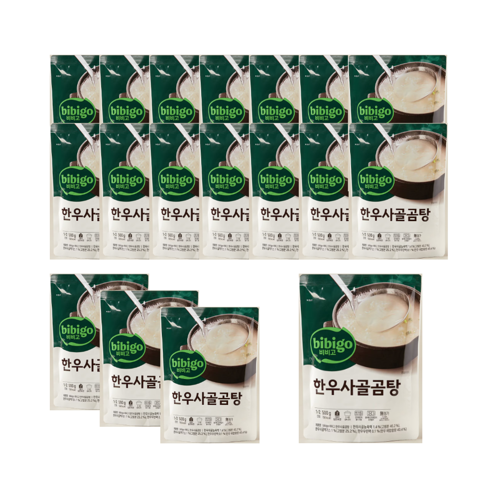 비비고 한우사골곰탕 500g x18개 즉석국 - 상품 이미지