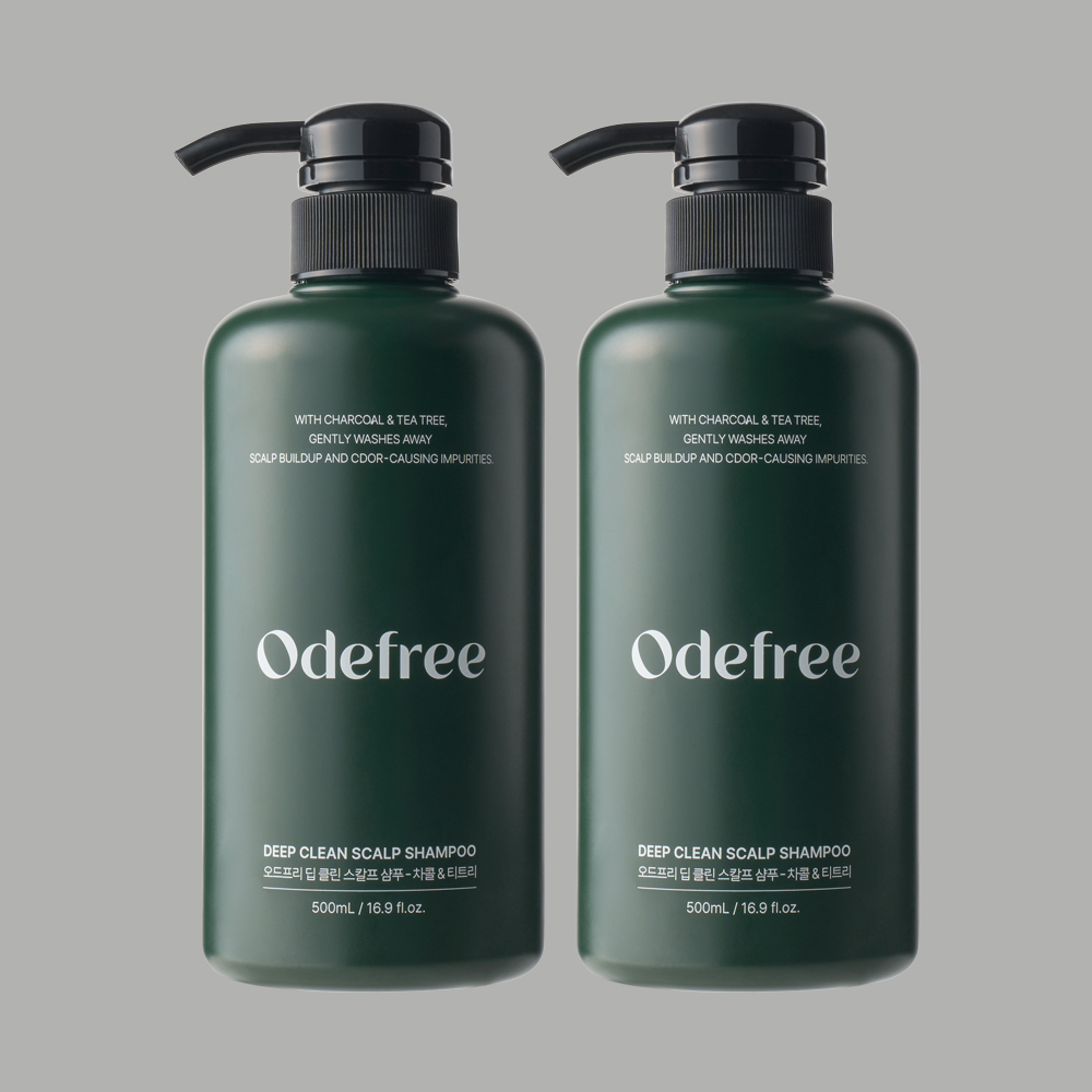 오드프리 딥 클린 스칼프 지성 두피 정수리 냄새 딥클렌징 샴푸 티트리, 500ml, 2개 - 상품 이미지