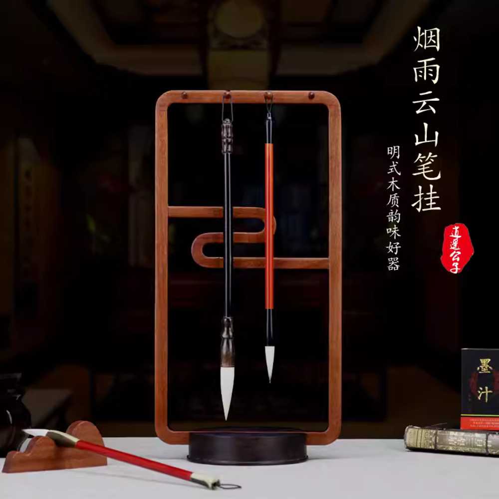 원목 붓 걸이대 홀더 거치대 서예 동양화 랙 정리대 A타입 - 상세 이미지 5
