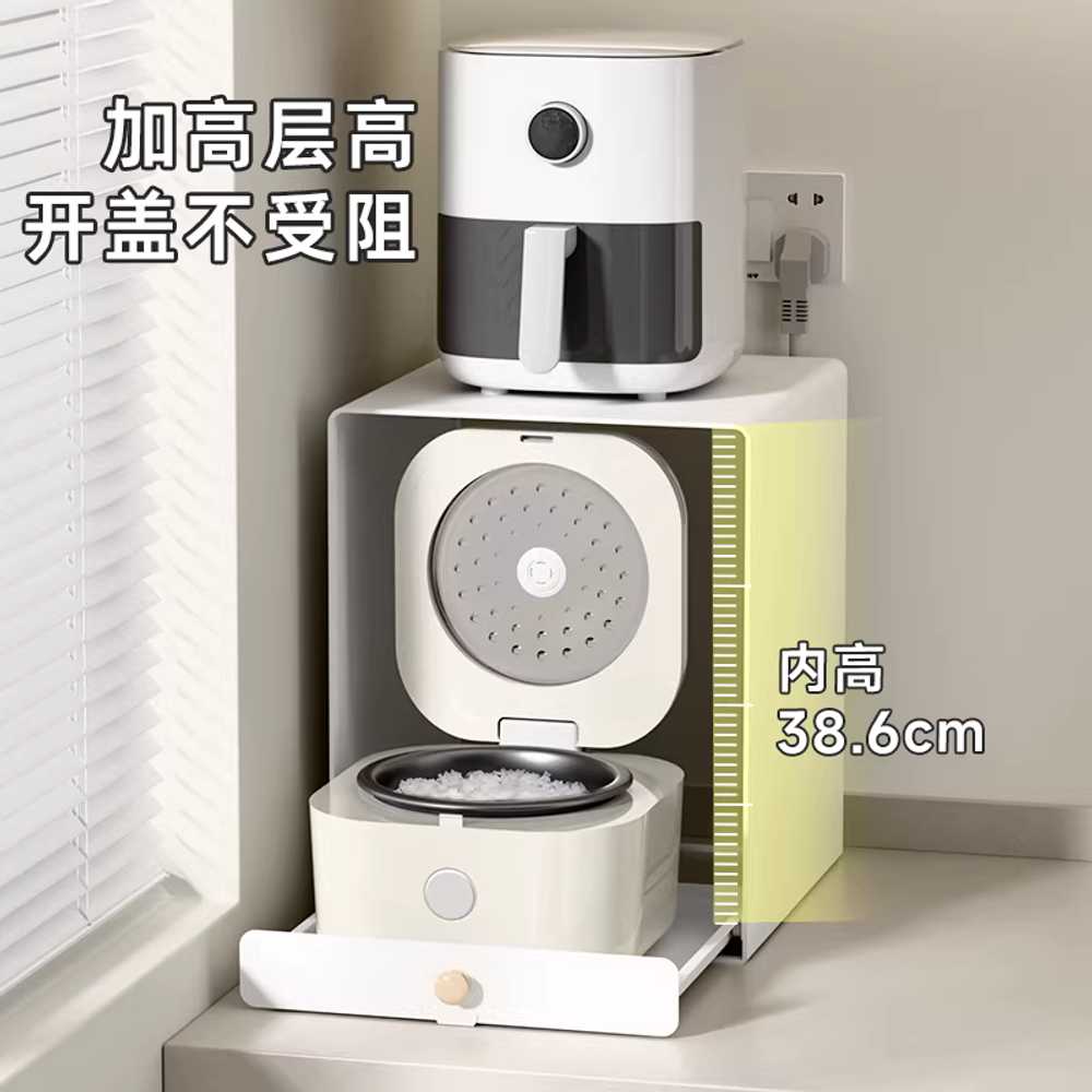 밥솥레일 슬라이딩 수납장 선반 렌지대 거치대 주방 A + 냄비 뚜껑 거치대 - 상세 이미지 4