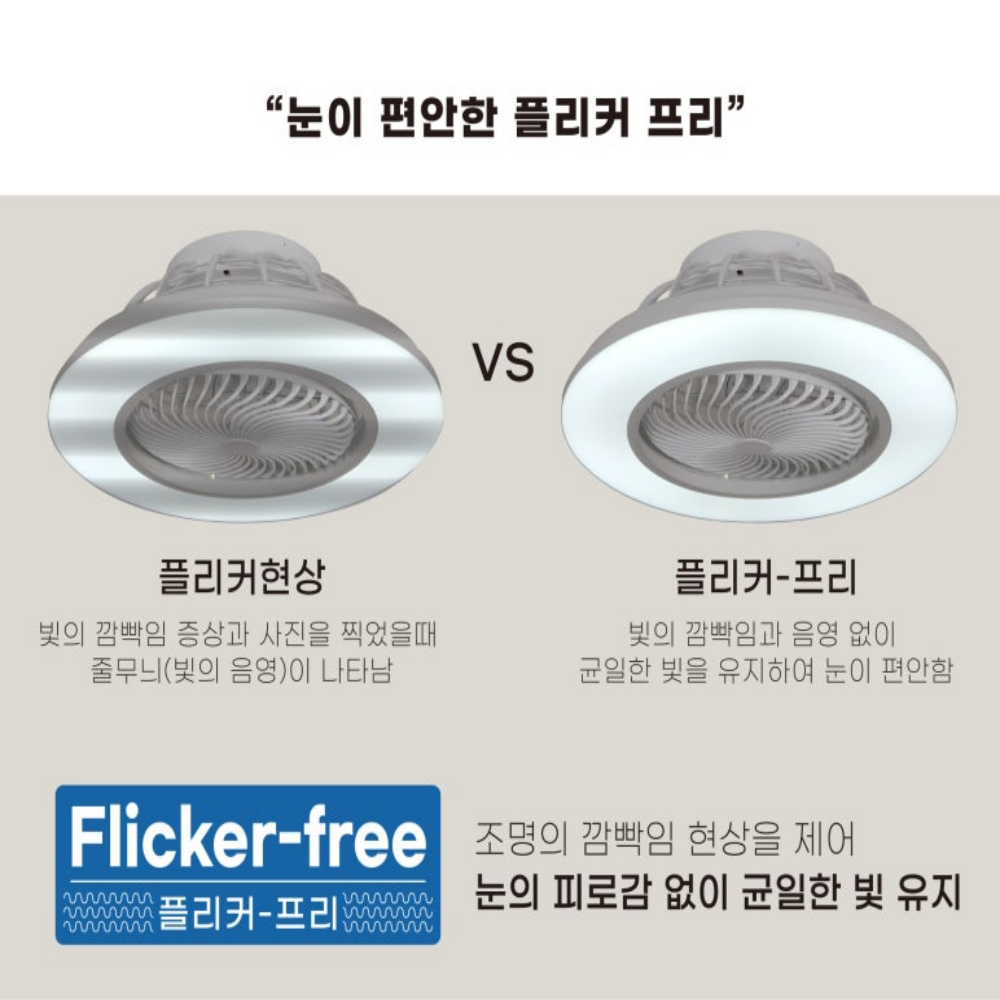 리모컨방등 LED 실링팬 조명 원형 안방등 68W, 주광색주백색전구색 - 상세 이미지 5