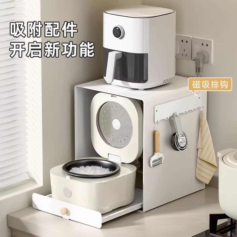 밥솥레일 슬라이딩 수납장 선반 렌지대 거치대 주방 A + 냄비 뚜껑 거치대 이미지 6