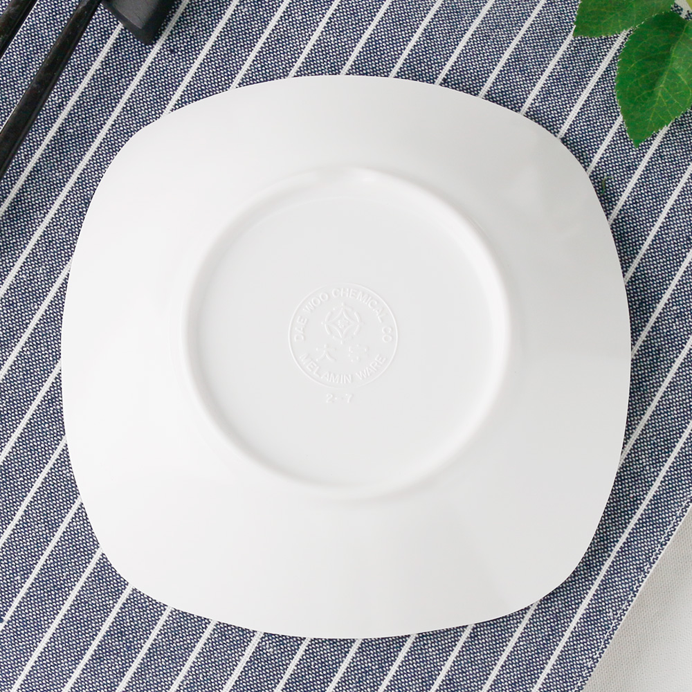 라인 멜라민 업소용 분식 뷔페 돈까스 분식집 그릇 접시 13.3cm, 사각골 - 상세 이미지 3