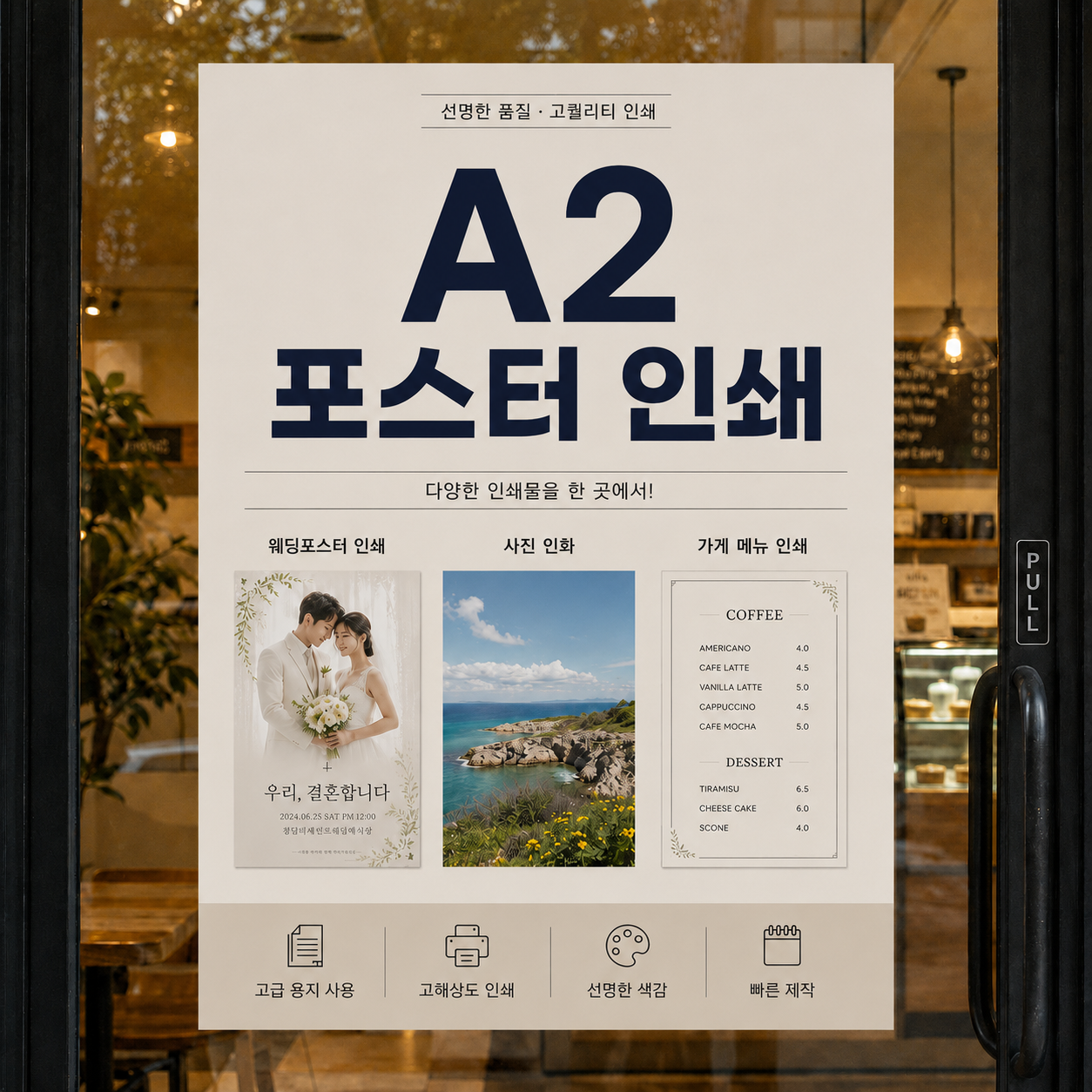 A2 인쇄 제작 인화 출력 A2 사이즈 포스터 소량 매트지 주문제작 상품 이미지