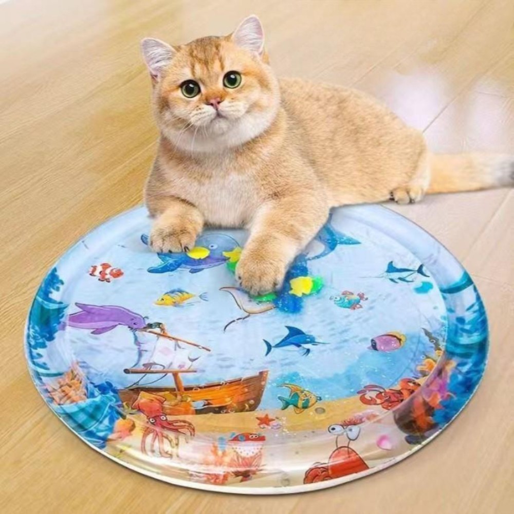 애완동물 고양이 물수 아이스매트 여름 쿨매트 두꺼운 방석 Ocean - 100cm(펌프 포함) - 상품 이미지
