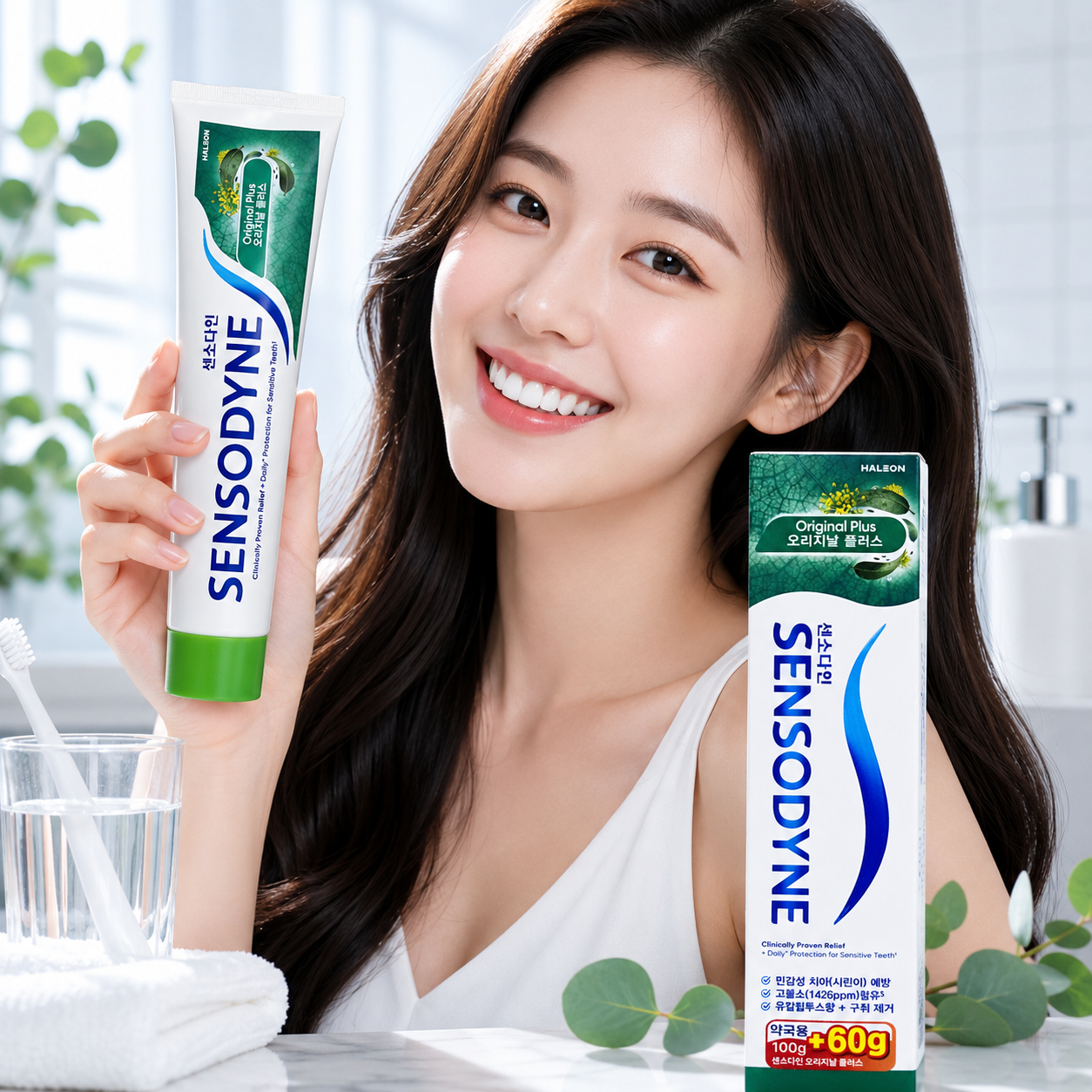 약국용 센소다인 오리지널 플러스 160g 대용량 고불소 잇몸 이치 입냄새 구취 제거 치약