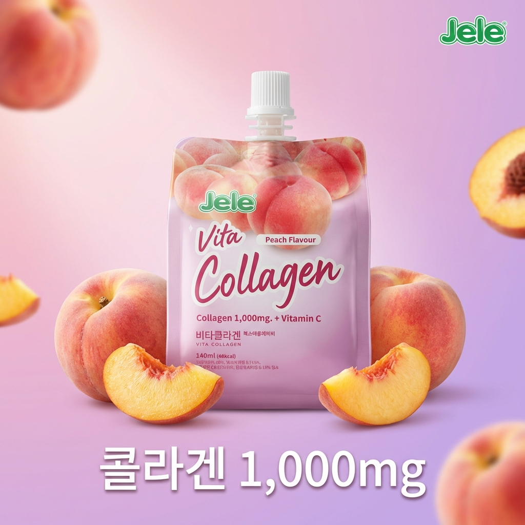 젤레 비타 먹는 콜라겐 젤리 복숭아플레이버 140ml, 3개 - 상품 이미지