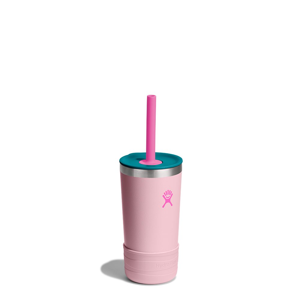 하이드로 플라스크 12온즈 354ml 키즈 텀블러 스트로캡앤부트 블러썸 핑크 - 상품 이미지