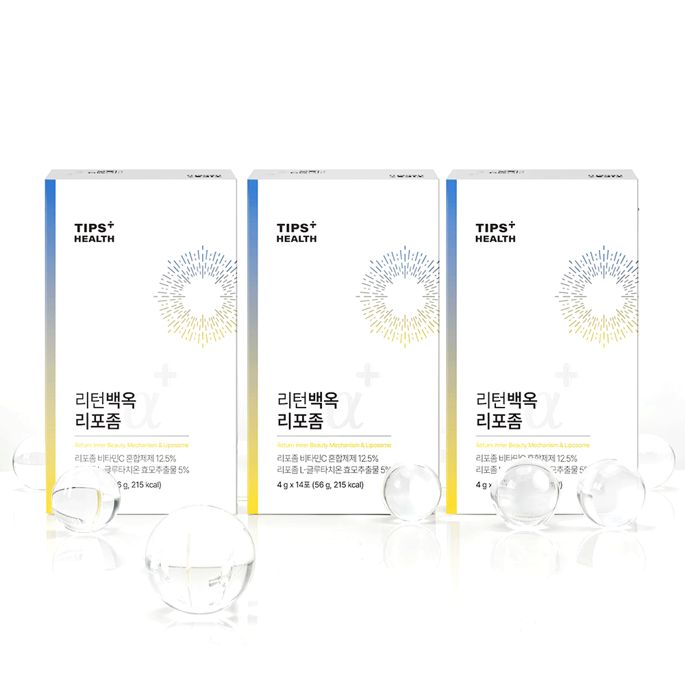 팁스헬시 리턴백옥 리포좀 글루타치온 비타민C 스틱 14개입, 3개 - 상품 이미지