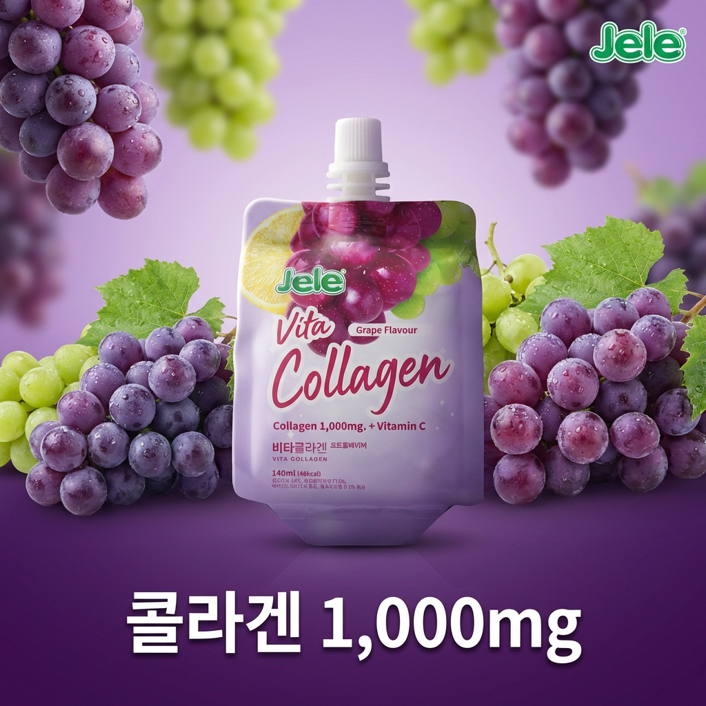 젤레 비타 먹는 콜라겐 젤리 포도플레이버 140ml, 3개 - 상품 이미지