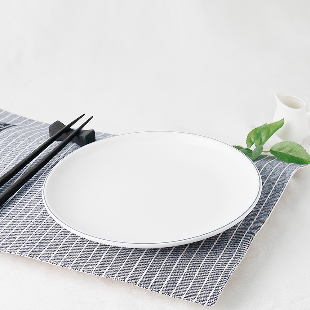 라인 멜라민 업소용 분식 뷔페 돈까스 분식집 그릇 접시 22.7cm, 한식 원형 - 상세 이미지 5