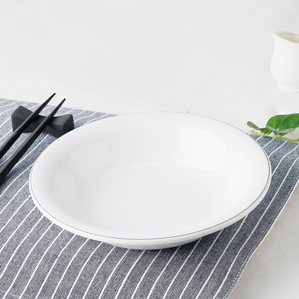 라인 멜라민 업소용 분식 뷔페 돈까스 분식집 그릇 접시 12cm, 옥돌 - 상세 이미지 2