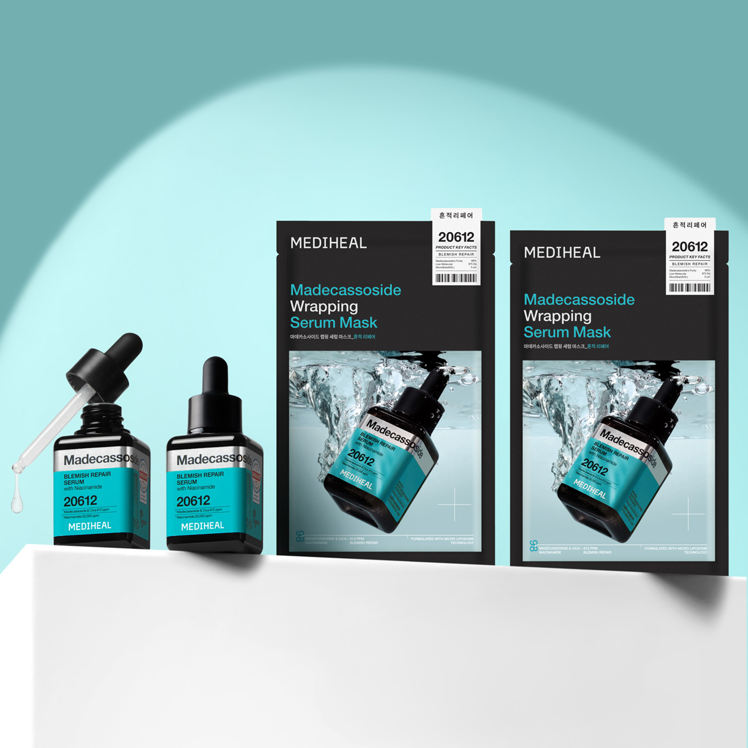메디힐 네모세럼 40ml 2개+랩핑 세럼 마스크 2매, 2종세트 - 상세 이미지 2