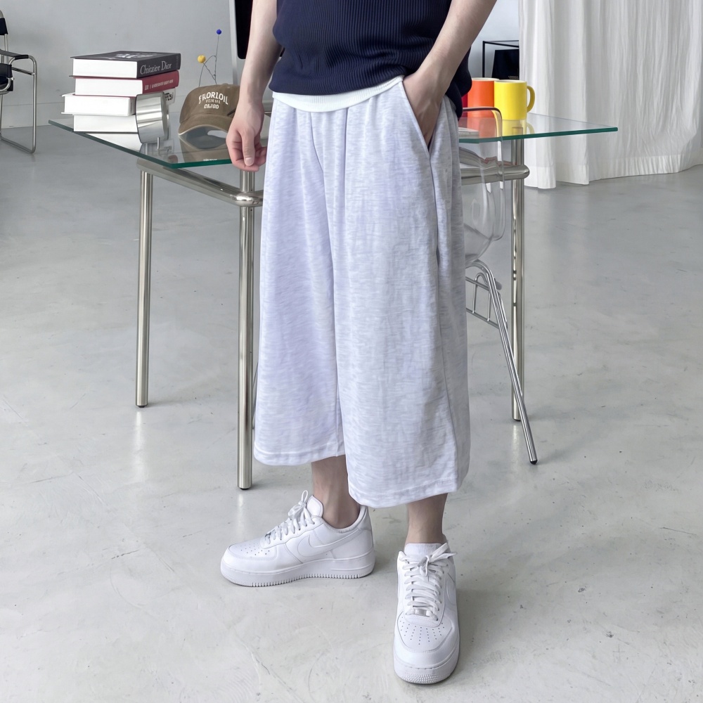 투턱 벌룬핏 치마바지 7부 8부 여름 밴딩 사이드텃 뒷포켓 버뮤다 반바지 3color - 상세 이미지 2