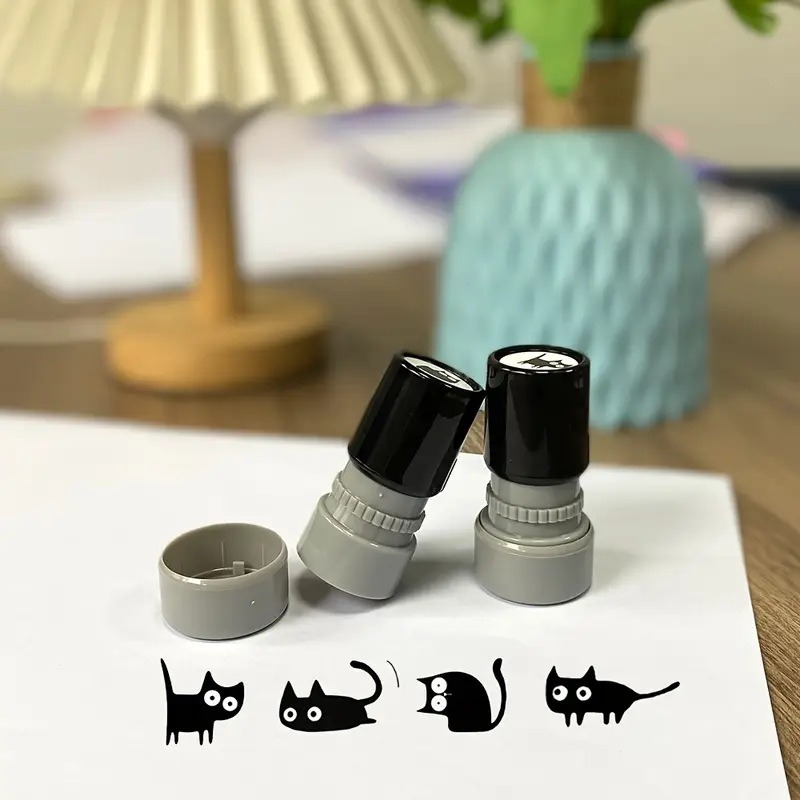 고양이 다꾸 스탬프 도장 미니 귀여운 도장 다이어리 꾸미기 다꾸용품 사무용품 문구 스템프 - 상세 이미지 4