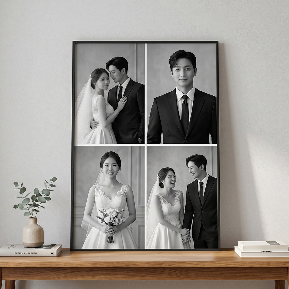 콜라주 모먼트 액자 웨딩 아크릴 가족 결혼식 본식 사진 주문 제작 16X20(40X50cm) - 상세 이미지 5
