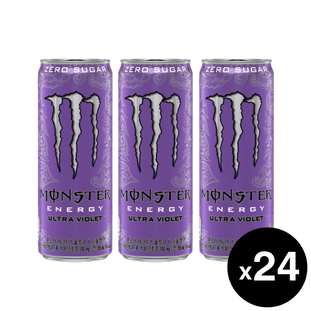 몬스터 에너지 울트라 바이올렛, 355ml, 24개 - 상품 이미지