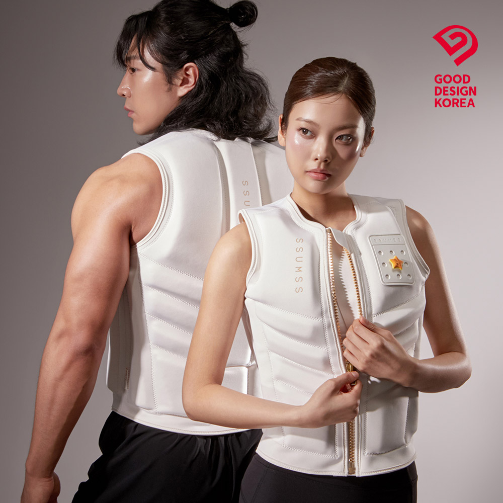 썸쓰 구명조끼 성인 남자 여자 경량 라이프자켓 슬림 네오프렌 ACTIVE 화이트, 100kg - 상품 이미지