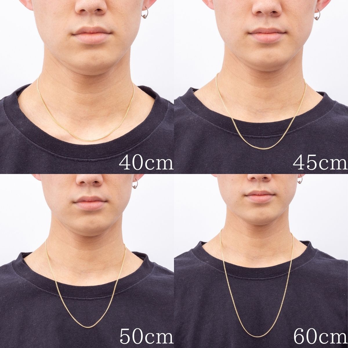 18K 골드 목걸이 체인목걸이 1.65mm 레이어드 쥬얼리 - 상세 이미지 4