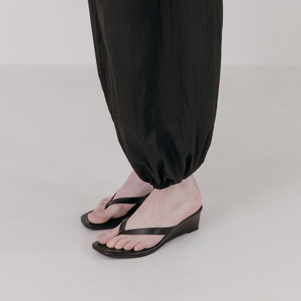 블랙 시어링 벌룬 조거 팬츠 - 상세 이미지 3