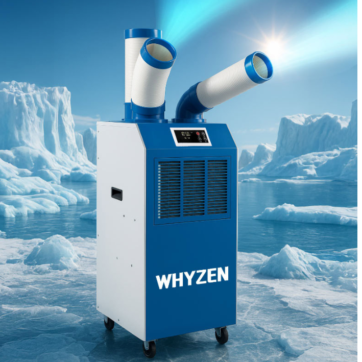 와이젠 업소용 2구 휴게실 공장용 야구장 산업용 이동식에어콘 YZEN-K4900 제품 이미지