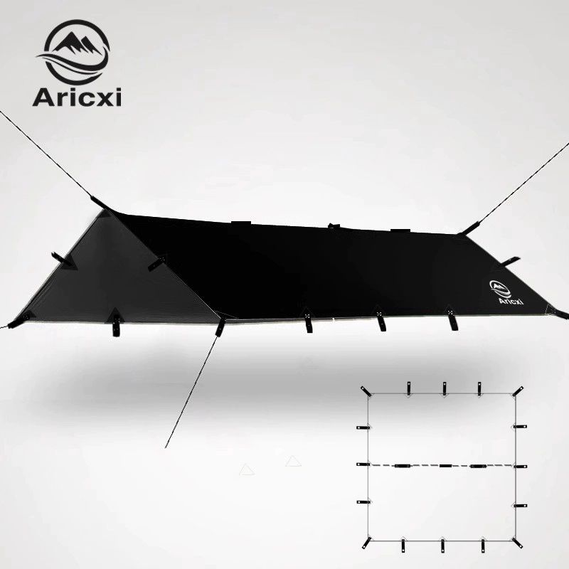 블랙코팅 헥사타프 캠핑 그늘막 실타프 초경량 옥타 블랙 3x3 m - 상세 이미지 2