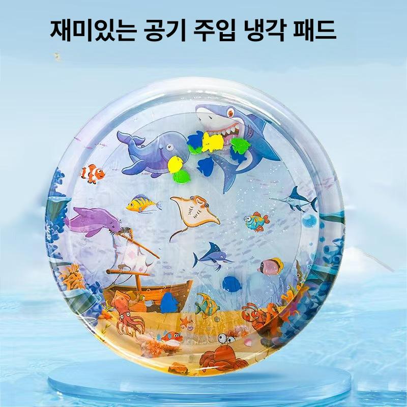 애완동물 고양이 물수 아이스매트 여름 쿨매트 두꺼운 방석 Ocean - 100cm(펌프 포함) - 상세 이미지 3