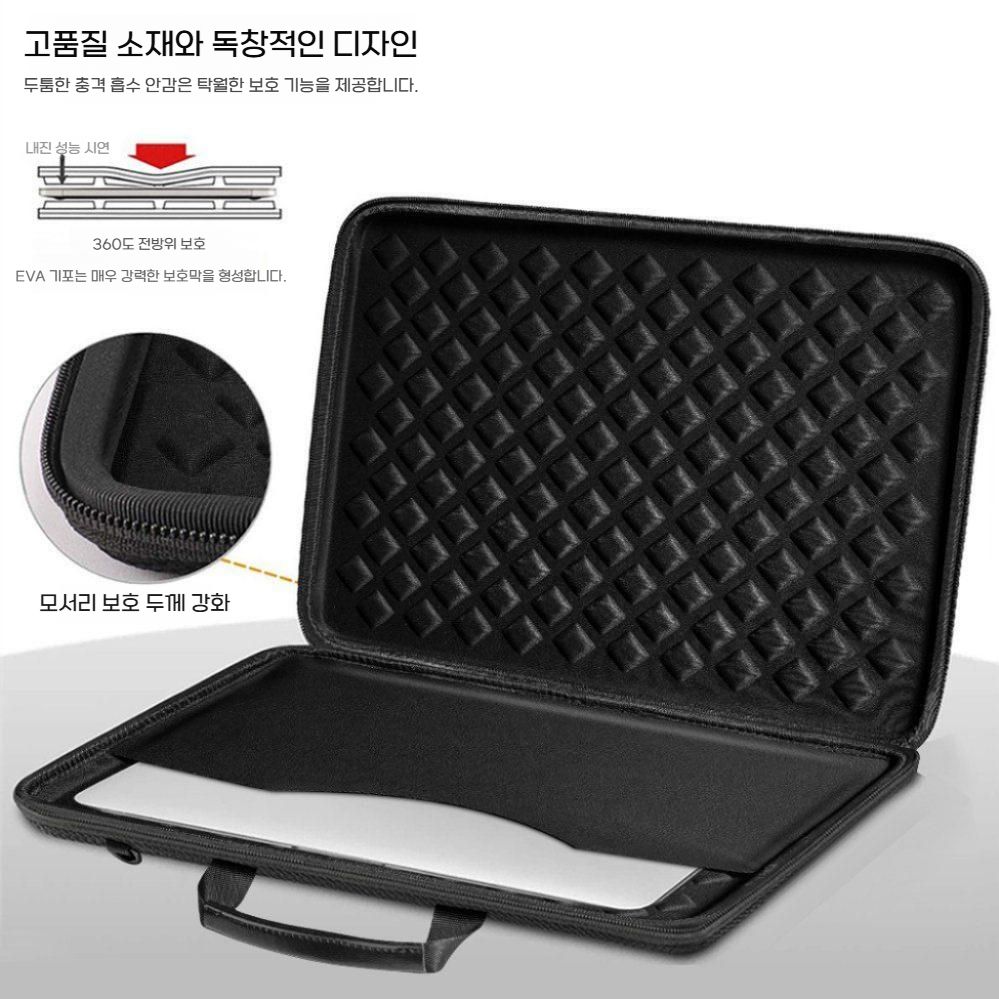 갤럭시북6 프로 울트라 노트북 수납 가방 핸드백 16인치 하드 숄더 크로스 스트랩 - 상세 이미지 5