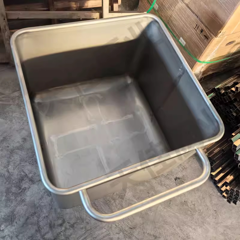 스텐 와곤 손잡이 사료통 물칸 저장통 공장 대차 끌차 - 상세 이미지 4
