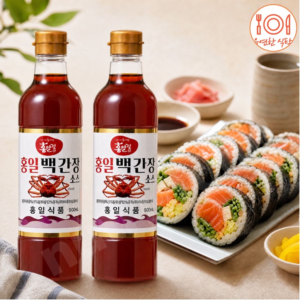 홍일백간장 홍게백간장 900ml 2병 + 맛장 200ml 편스토랑 손태진 김밥 이미지 1