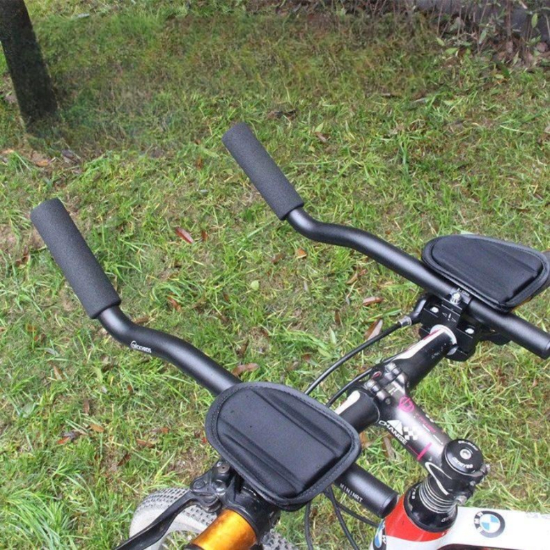 알루미늄 자전거 TT바 에어로바 장거리 라이딩 보조손잡이 로드 MTB 미니벨로 호환 분리형 핸들바 1 단 알루미늄 - 상품 이미지