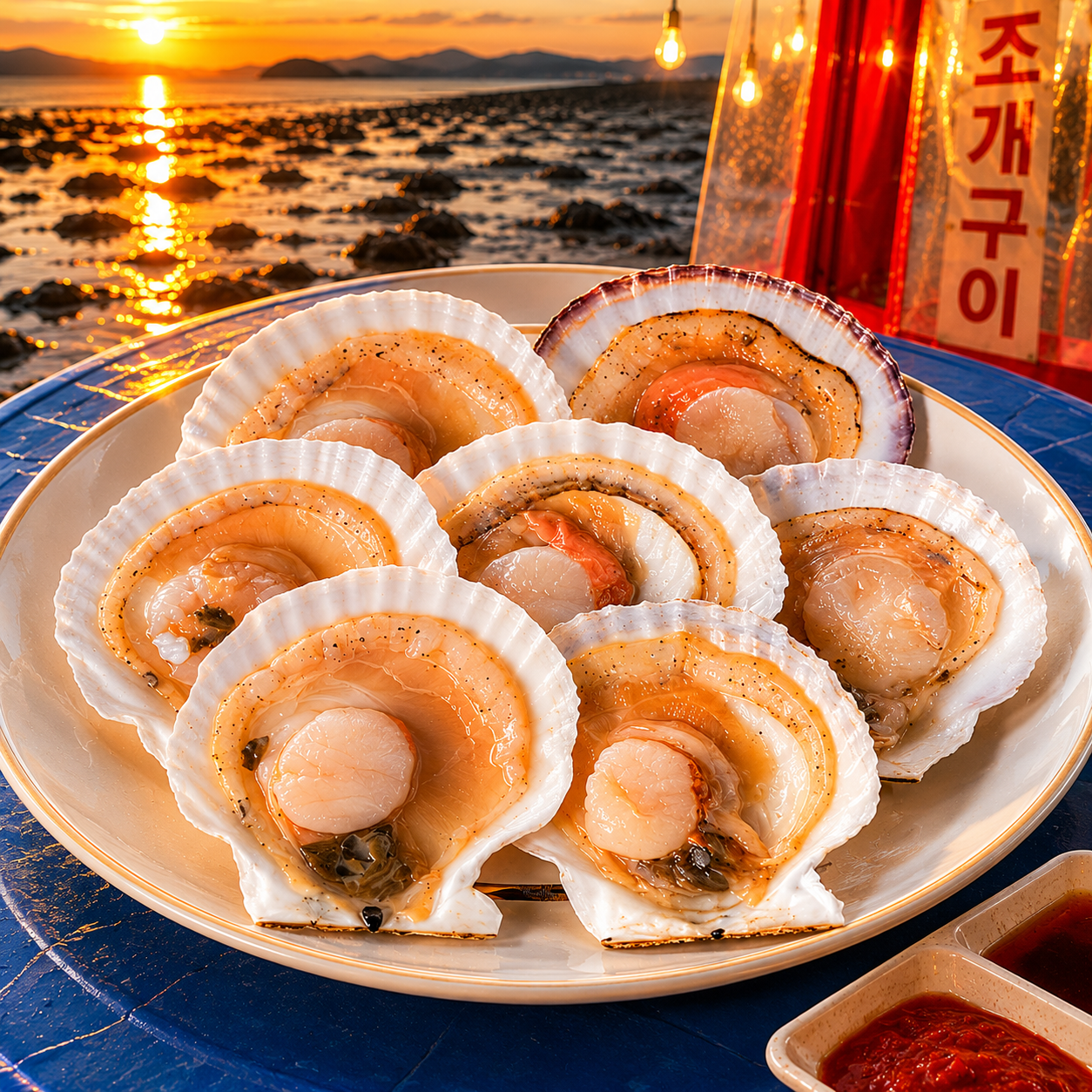 바다한끼 냉동 반가리비 1.8kg (180g x 10개) 업소용 조개구이 캠핑 음식 - 상품 이미지